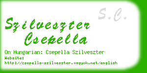 szilveszter csepella business card